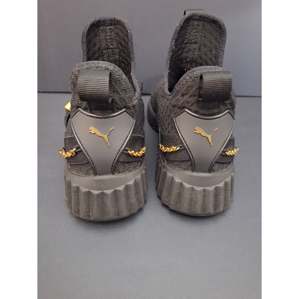 Size 10 - Puma Defy Mid Black Gold W Women's Pullon Athletic Athleisure School - Picture 9 of 14